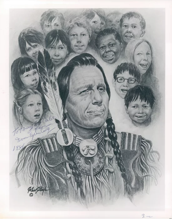 Iron Eyes Cody autograph