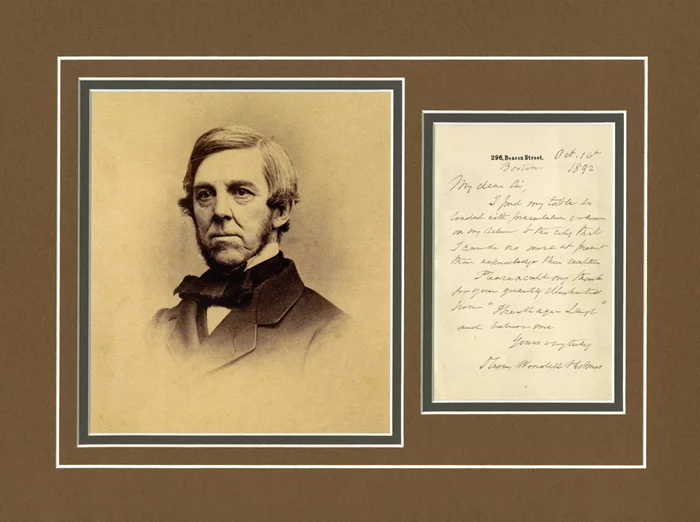 Oliver Wendell Holmes autograph