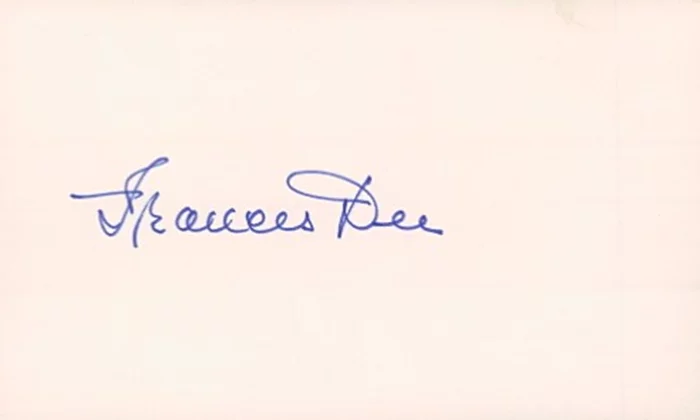 Frances Dee autograph