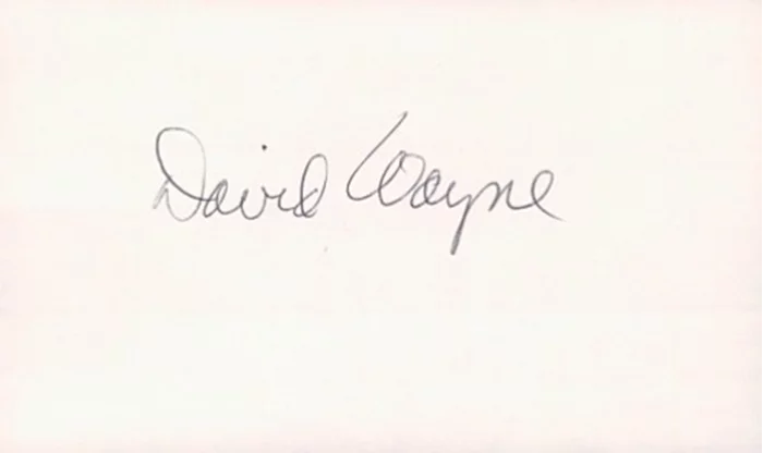 David Wayne autograph