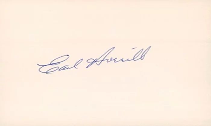 Earl Averill autograph