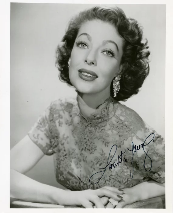 Loretta Young autograph