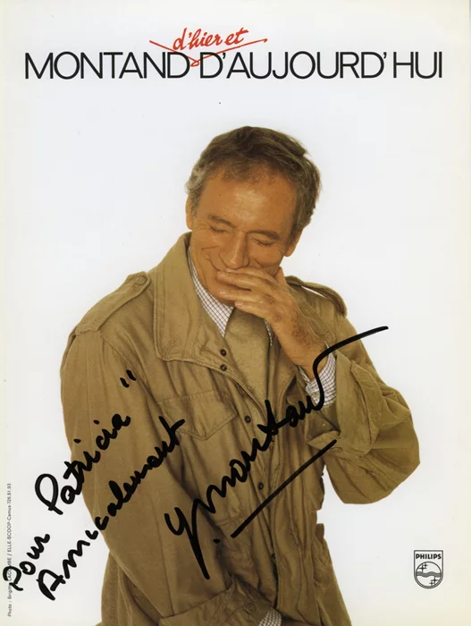 Yves Montand autograph