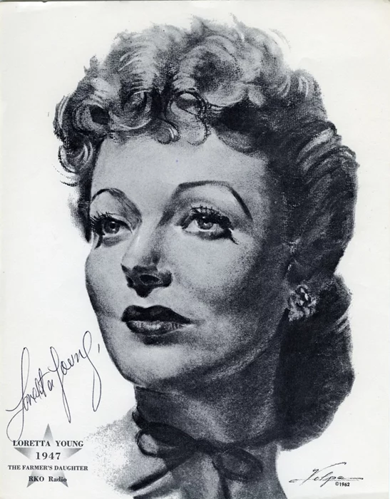 Loretta Young autograph
