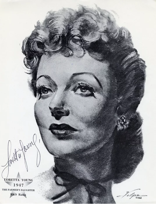 Loretta Young autograph