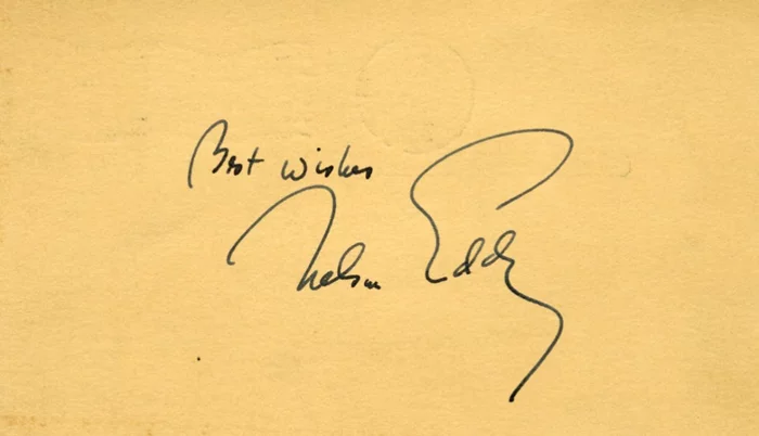 Nelson Eddy autograph