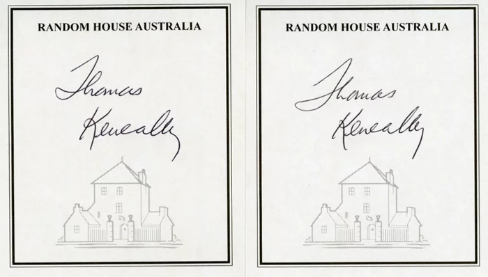 Thomas Keneally autograph