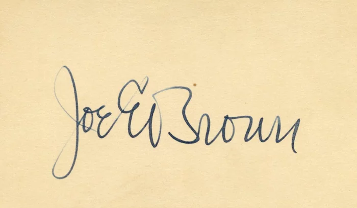 Joe E. Brown autograph