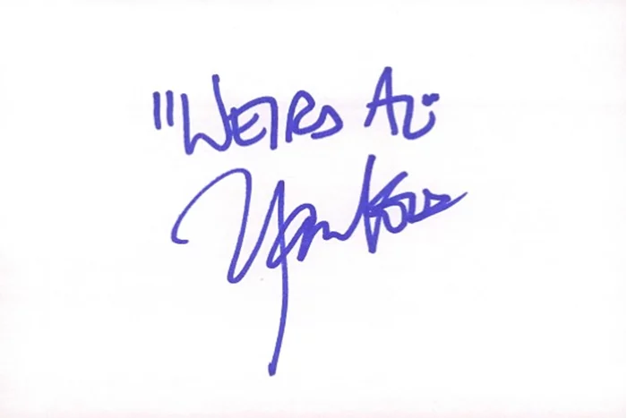 Weird Al Yankovic autograph