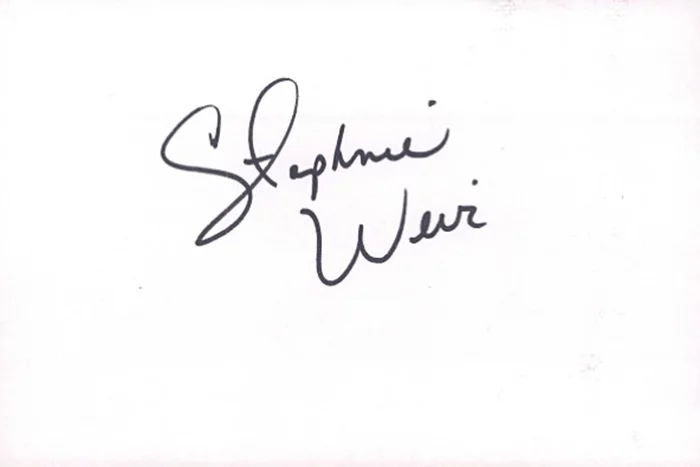 Stephnie Weir autograph