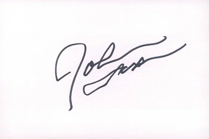 John Saxon autograph