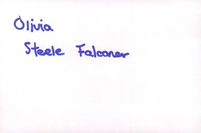 Olivia Steele-Falconer autograph