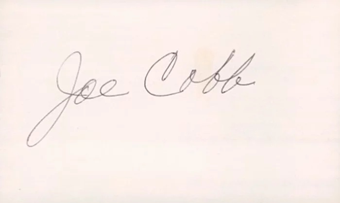 Joe Cobb autograph