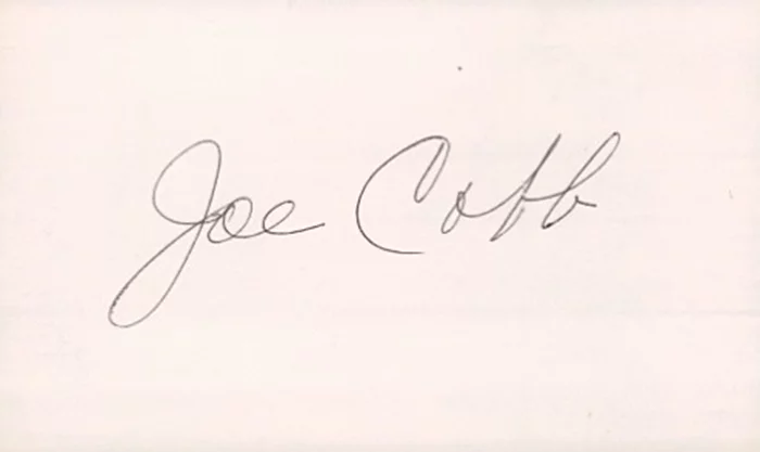 Joe Cobb autograph