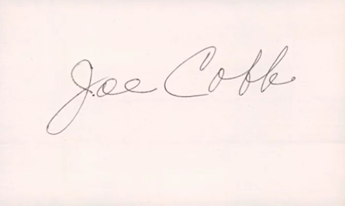Joe Cobb autograph
