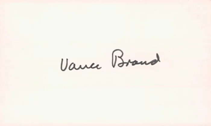 Vance D. Brand autograph