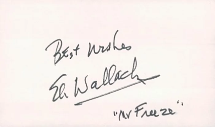 Eli Wallach autograph