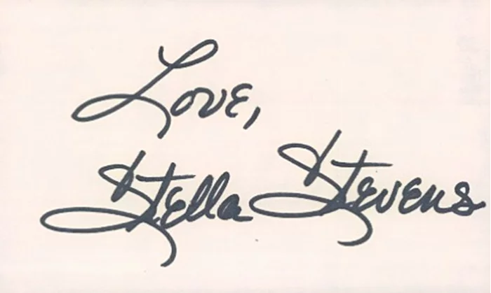 Stella Stevens autograph