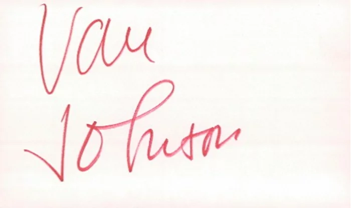 Van Johnson autograph