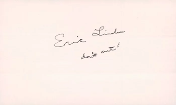 Eric Linden autograph