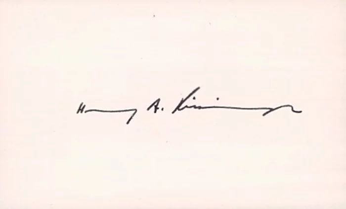 Henry Kissinger autograph