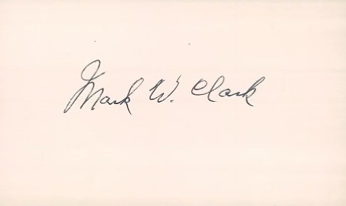 Mark Clark autograph
