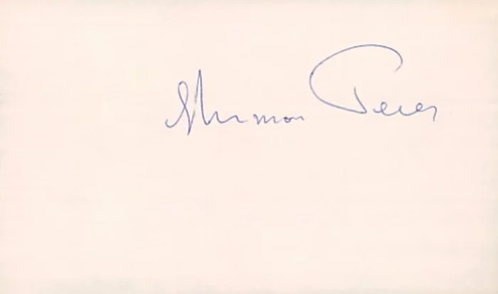 Shimon Peres autograph