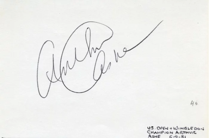 Arthur Ashe autograph