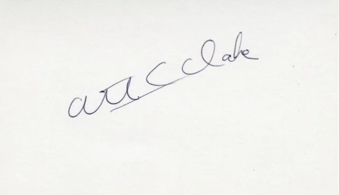 Arthur C. Clarke autograph