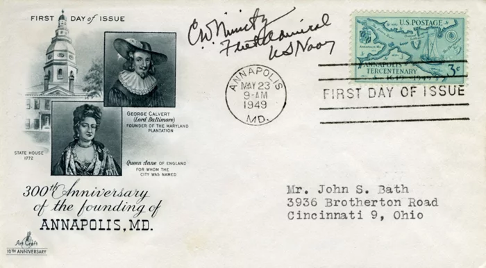 Chester Nimitz autograph