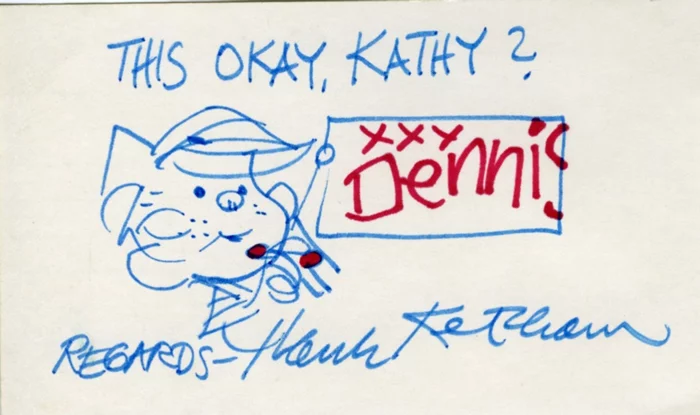 Hank Ketcham autograph