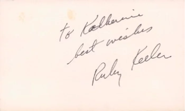 Ruby Keeler autograph