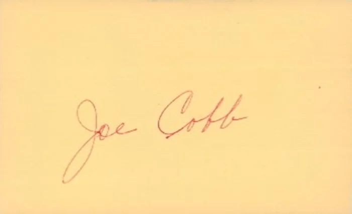 Joe Cobb autograph