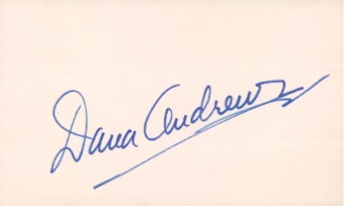 Dana Andrews autograph