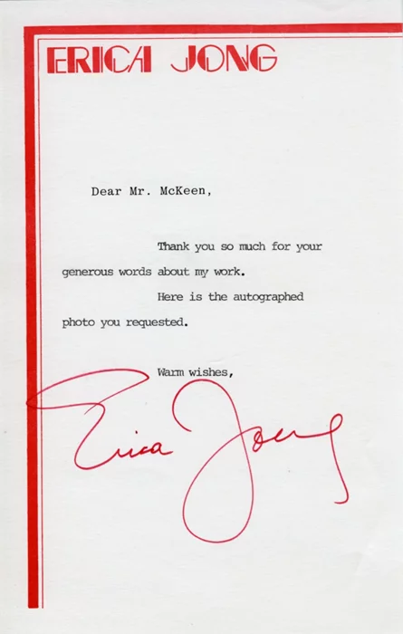 Erica Jong autograph