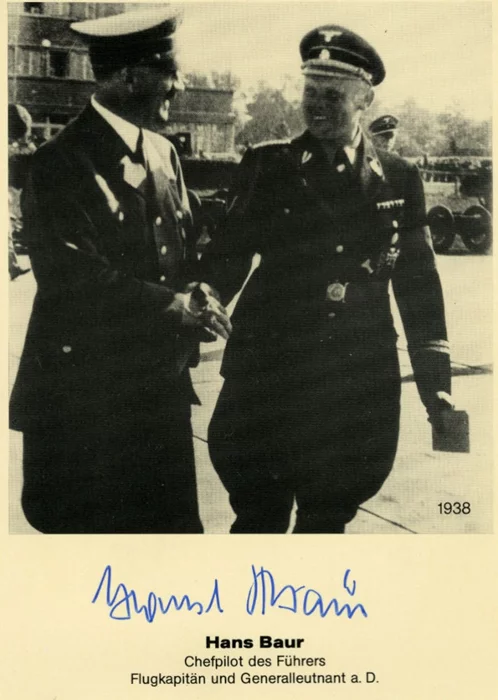 Hans Baur autograph