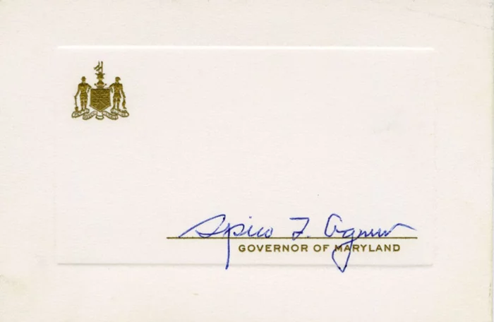 Spiro T. Agnew autograph