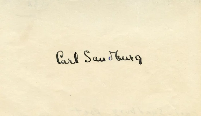 Carl Sandburg autograph