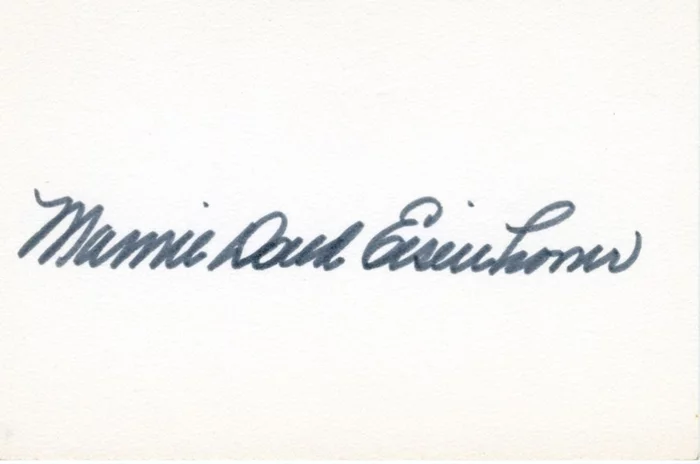Mamie Daud Eisenhower autograph