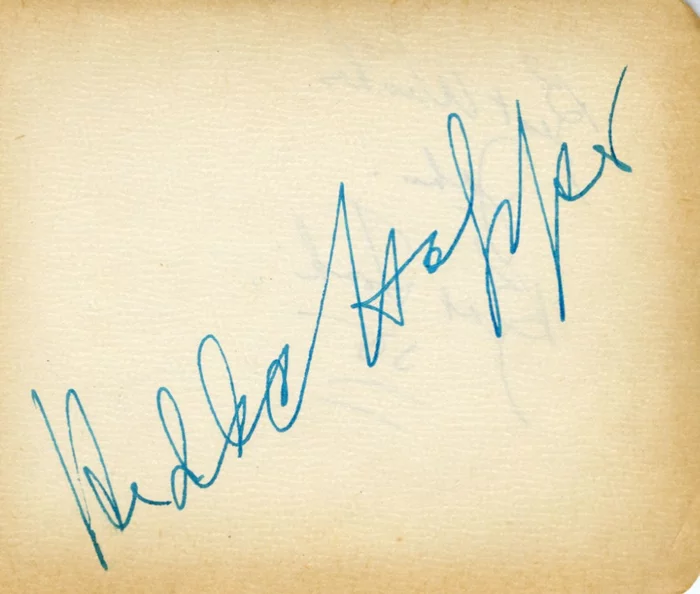 Hedda Hopper autograph