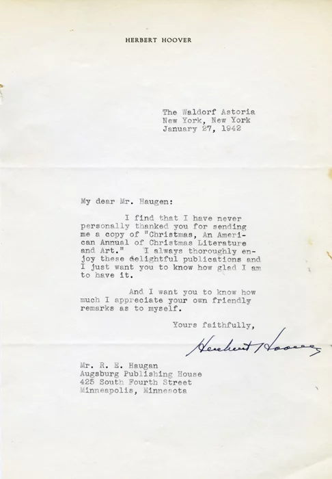 Herbert Hoover autograph