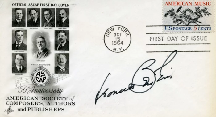 Leonard Bernstein autograph