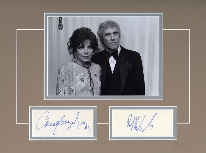 Bacharach and Sager autograph