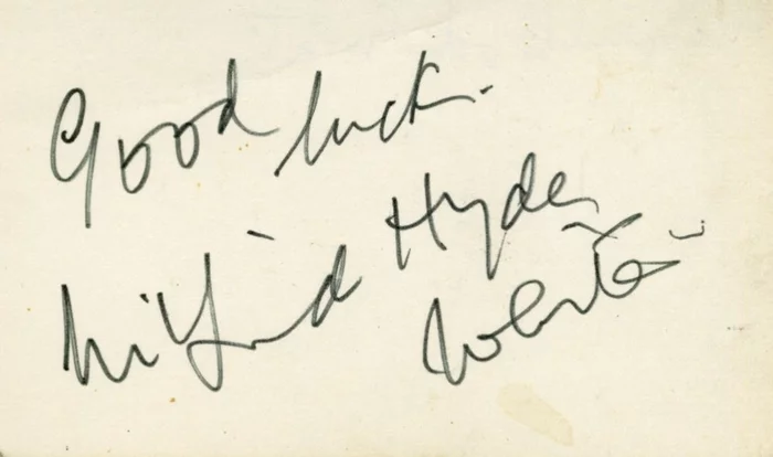 Wilfrid Hyde-White autograph
