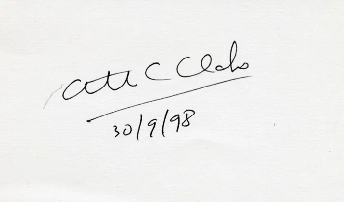 Arthur C. Clarke autograph