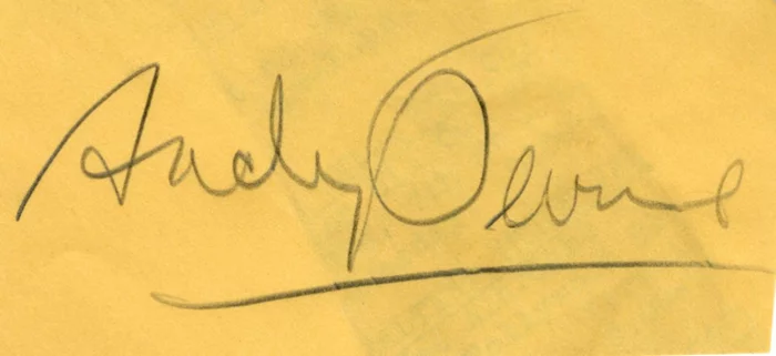 Andy Devine autograph
