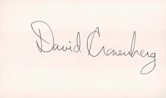 David Cronenberg autograph