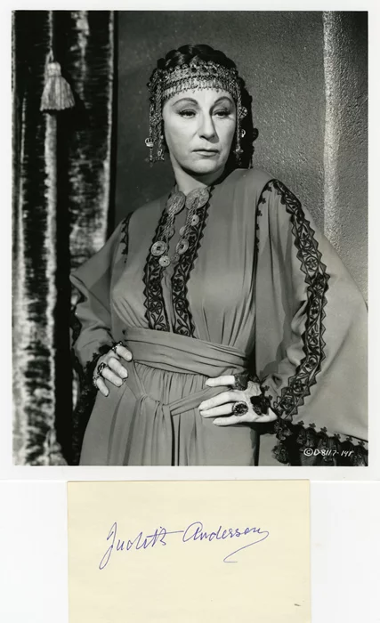Judith Anderson autograph