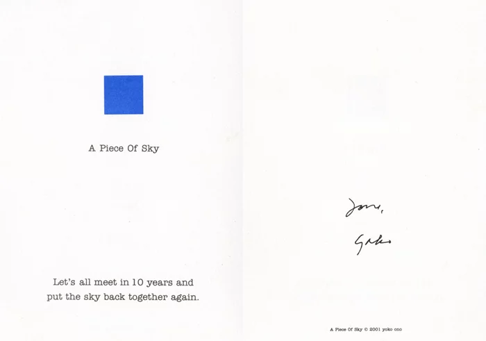 Yoko Ono autograph