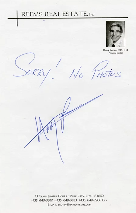 Harry Reems autograph